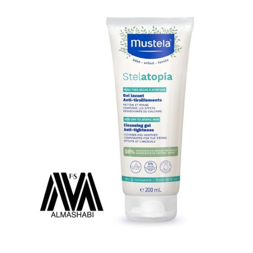  Mustela Stelatopia Eczema-Prone Skin Cleansing Gel - Baby Face & Body Wash with Natural Avocado & Sunflower Oil - Fragrance-Free & Tear Free - 200ml 
