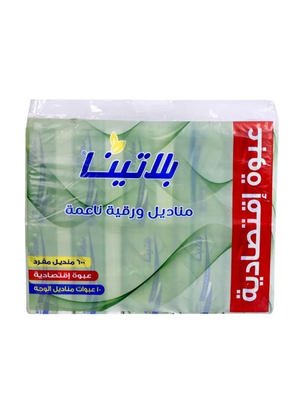 مناديل بلاتينا 600 منديل 10 علب 