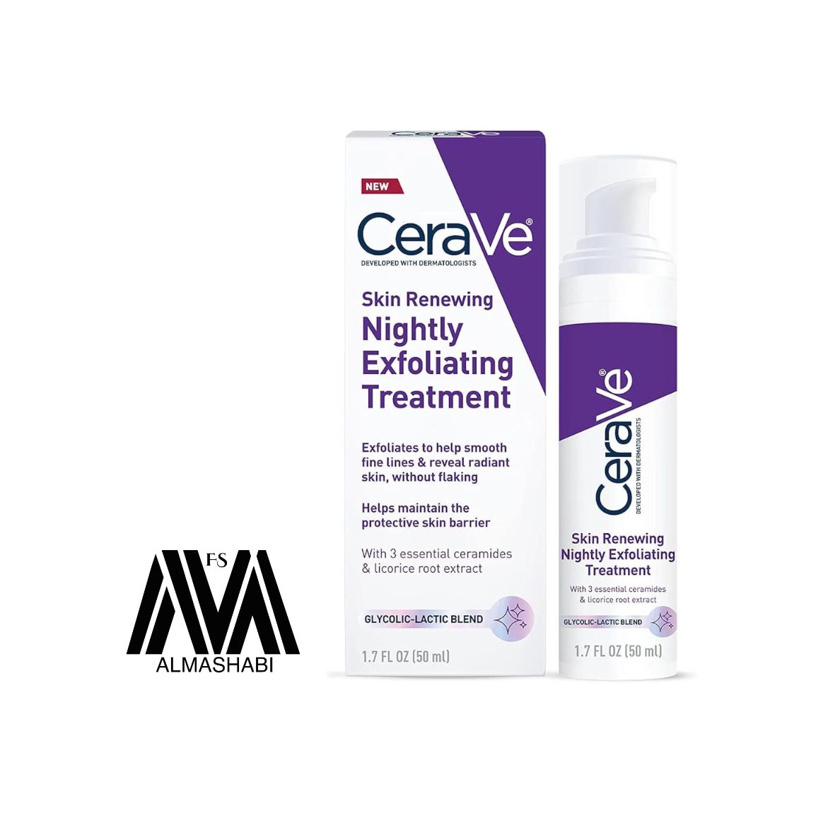  CeraVe Skin Renewing Nightly Exfoliating Treatment Serum With Glycolic Acid 