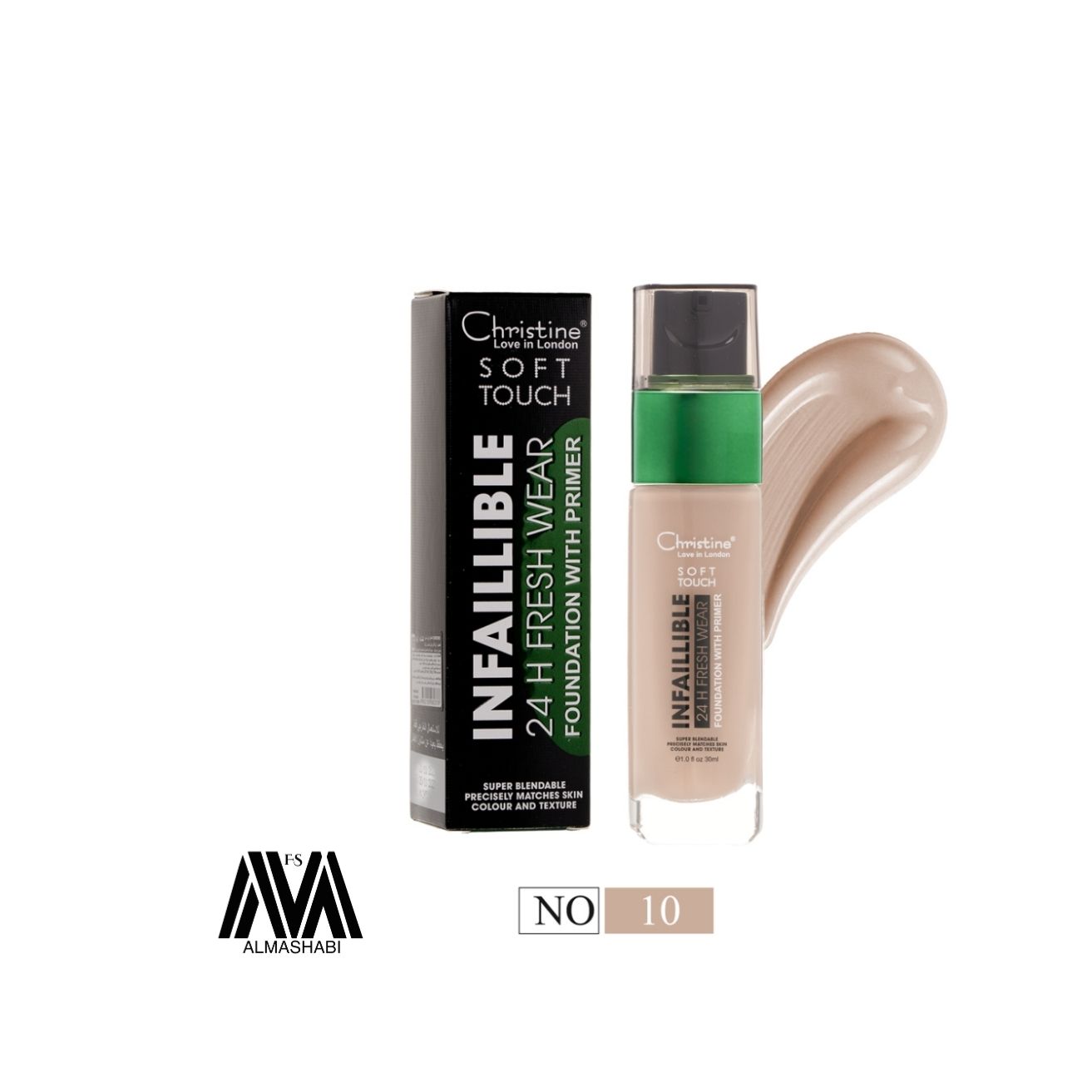  Christine Soft Touch Full Coverage Foundation No. 10 