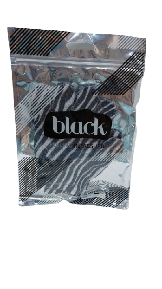  Professional black loofah 2 pieces gloves 