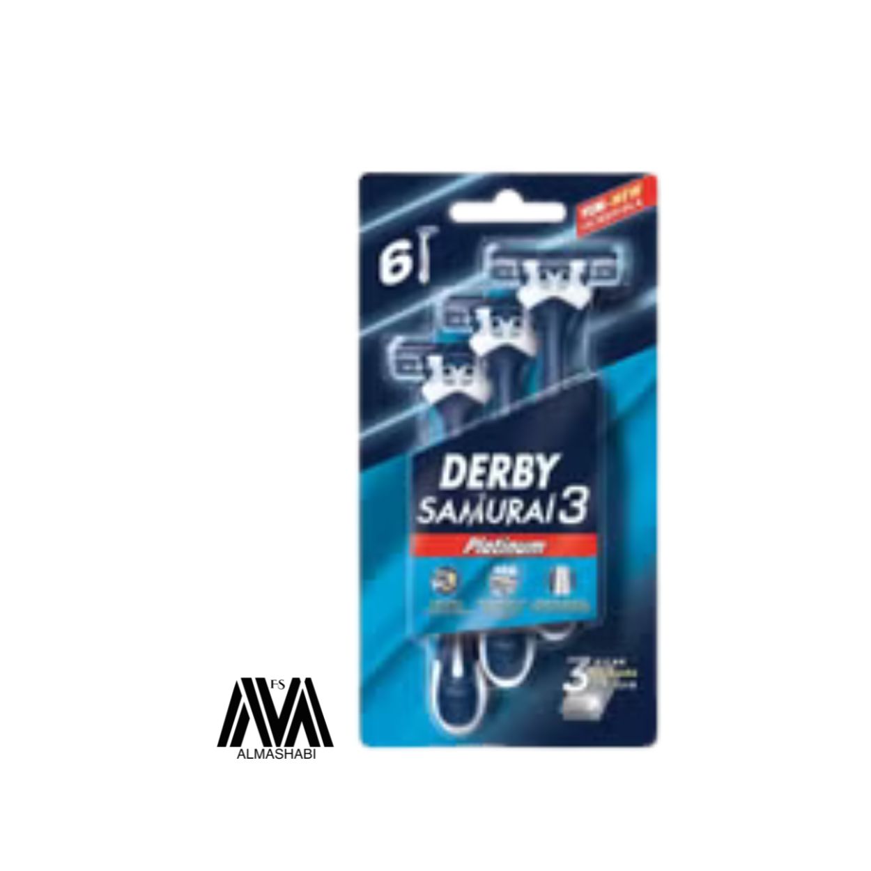  Derby Samurai Platinum Blades 3 Pcs 6 Pieces 