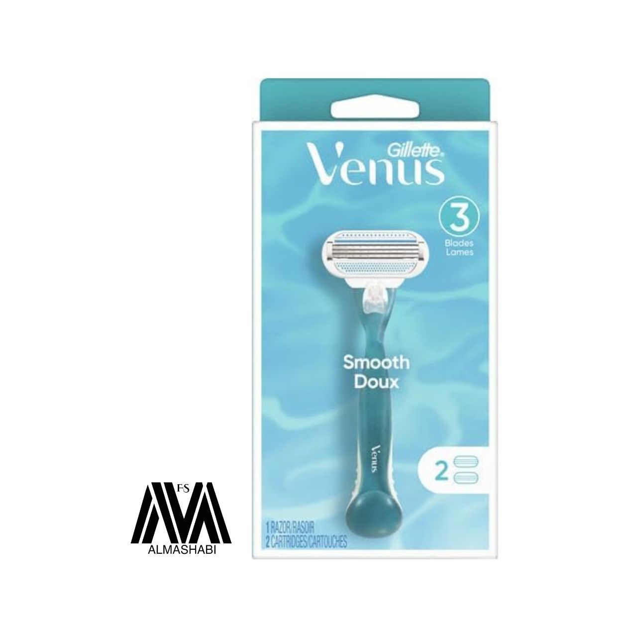  Venus razor with ultra-soft handle + 2 Gillette blades 