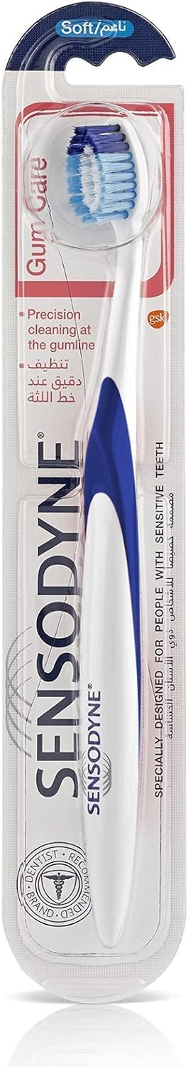  Sensodyne Toothbrush For Sensitive Teeth, Gum Care Brush With Soft Bristles, Multi-Colour 