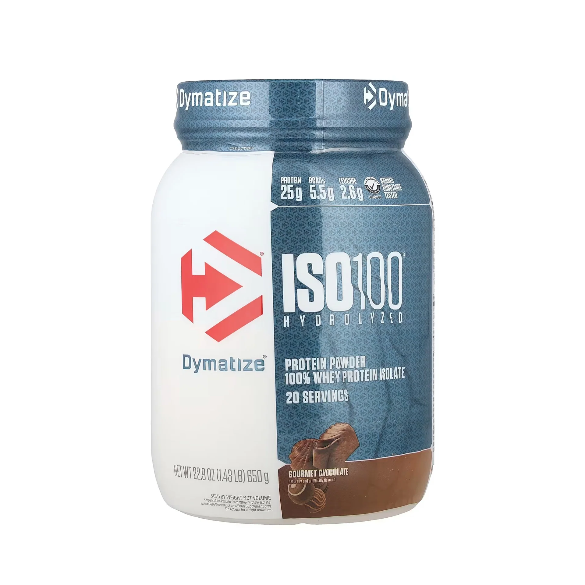  Dymatize ISO 100 بروتين Whey Isolate - شوكولاتة فاخرة 1.43 رطل (20 حصة) 