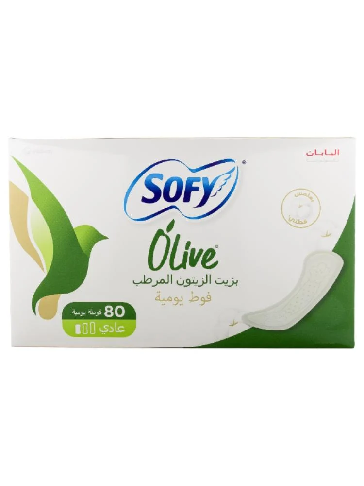  فوط يومية غير معطرة بزيت الزيتون المرطب من سوفي - 80 فوطة 