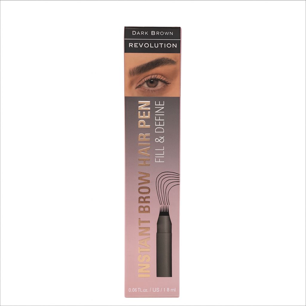  قلم حواجب إنستانت برو من ميك أب ريفلوشن- dark Brown 
