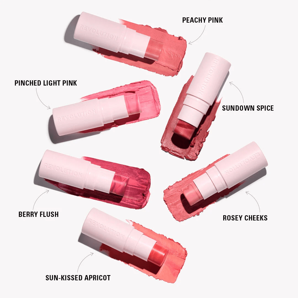  ريفلوشن بلاشر أحمر خدود ستيك سكين سيلك ماربل- Peachy Pink 