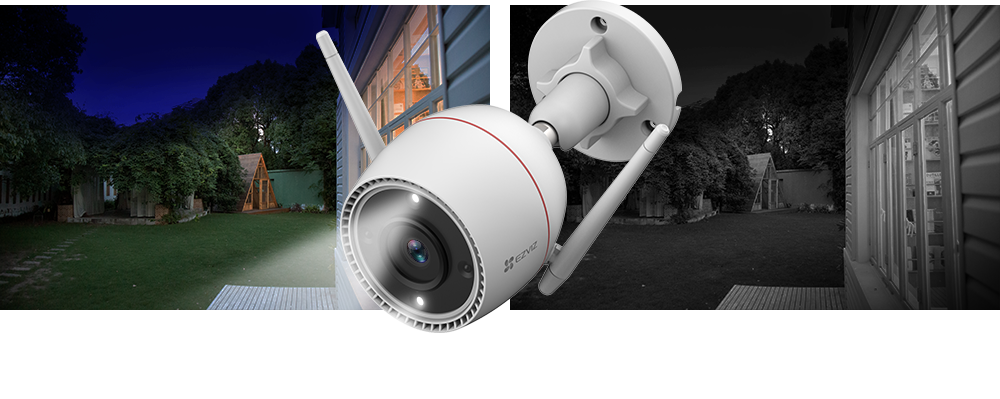 Image of EZVIZ H3C 2K Smart Outdoor Security Camera, weather-resistant, high resolution, and enhanced night vision
