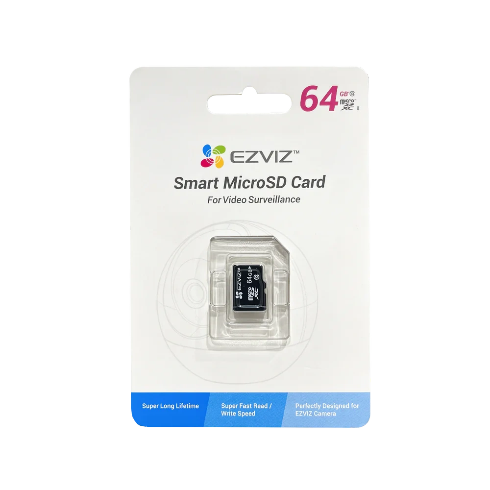 تغليف رسمي لبطاقة EZVIZ MicroSD سعة 64GB – جودة وأصالة موثوقة