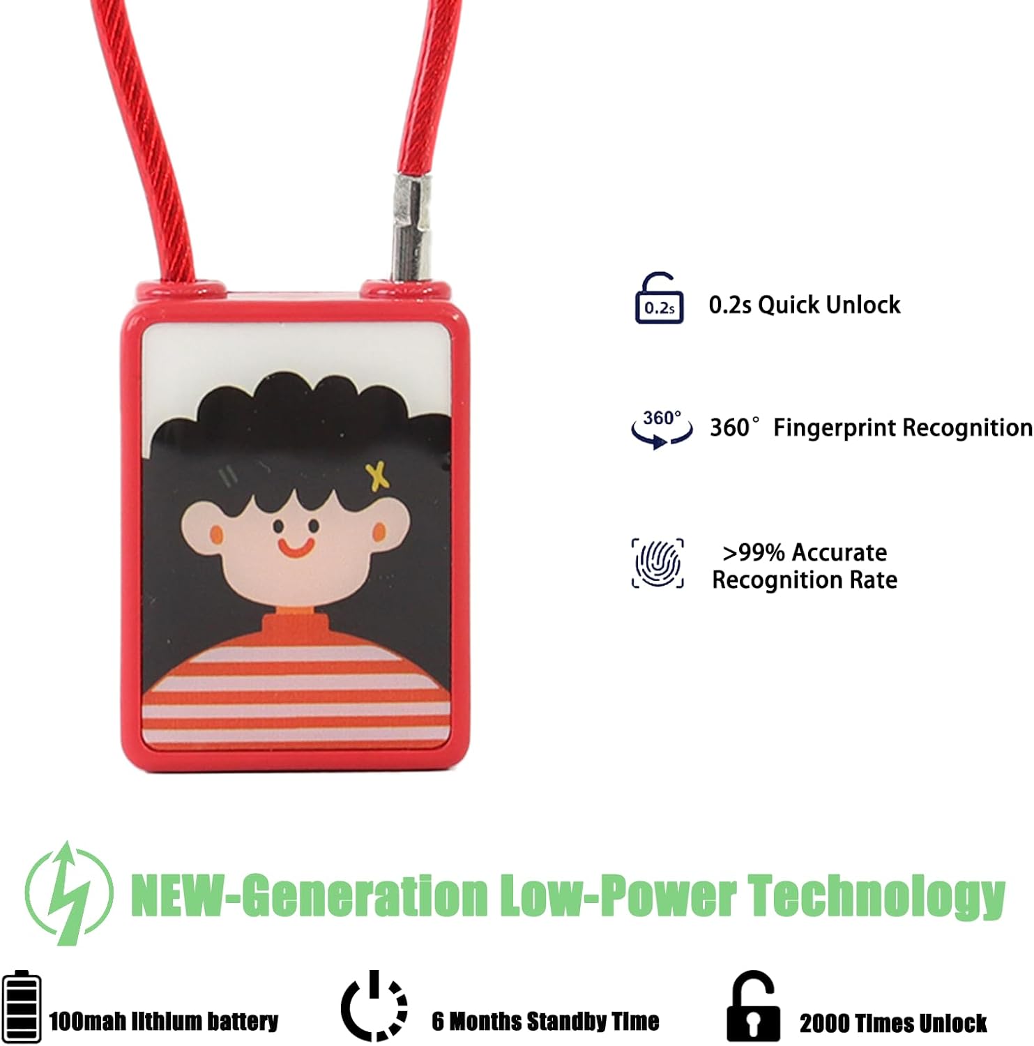 Smart Fingerprint Padlock – Security for Bags, Lockers, Gyms