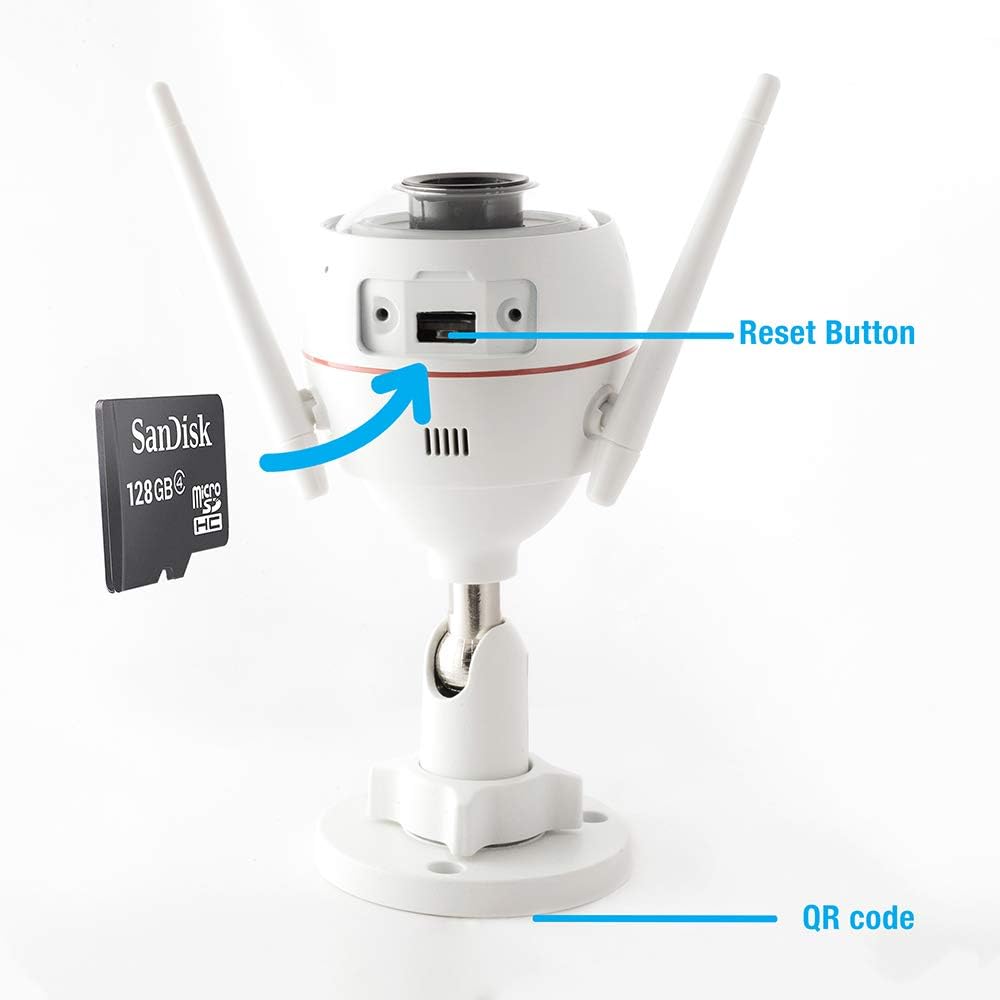 Image of EZVIZ H3C 2K Smart Outdoor Security Camera, weather-resistant, high resolution, and enhanced night vision