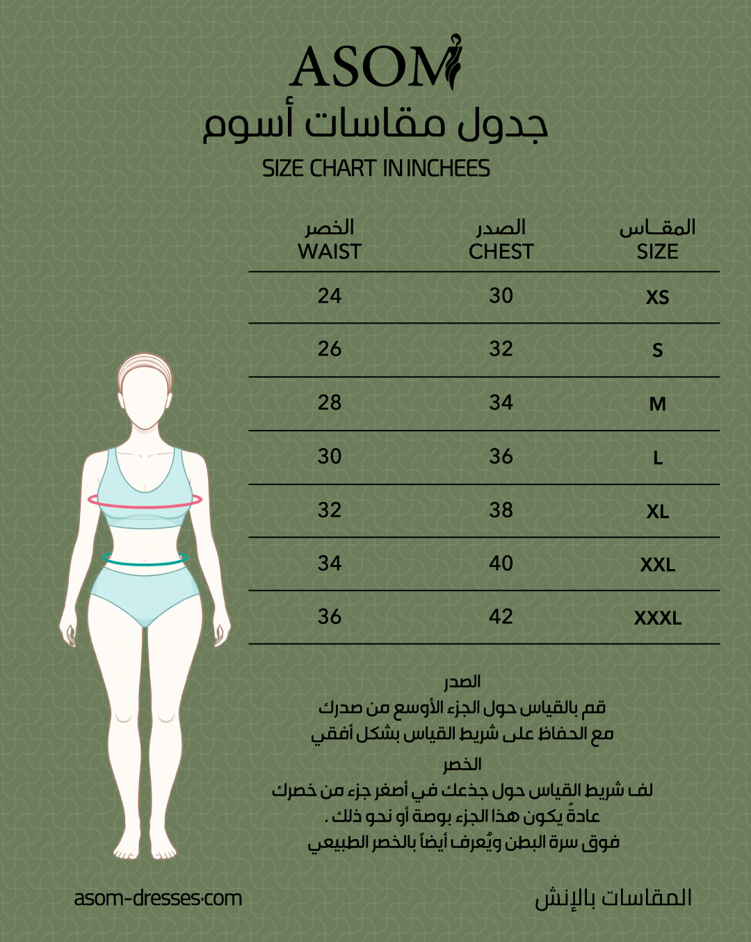عرض دليل القياسات