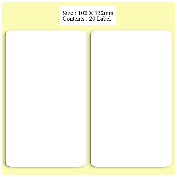 ورق تسعيرة لاصق 102×152ملم