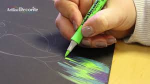  قلم ديكورايت بريشة رسم أصفر مخضر