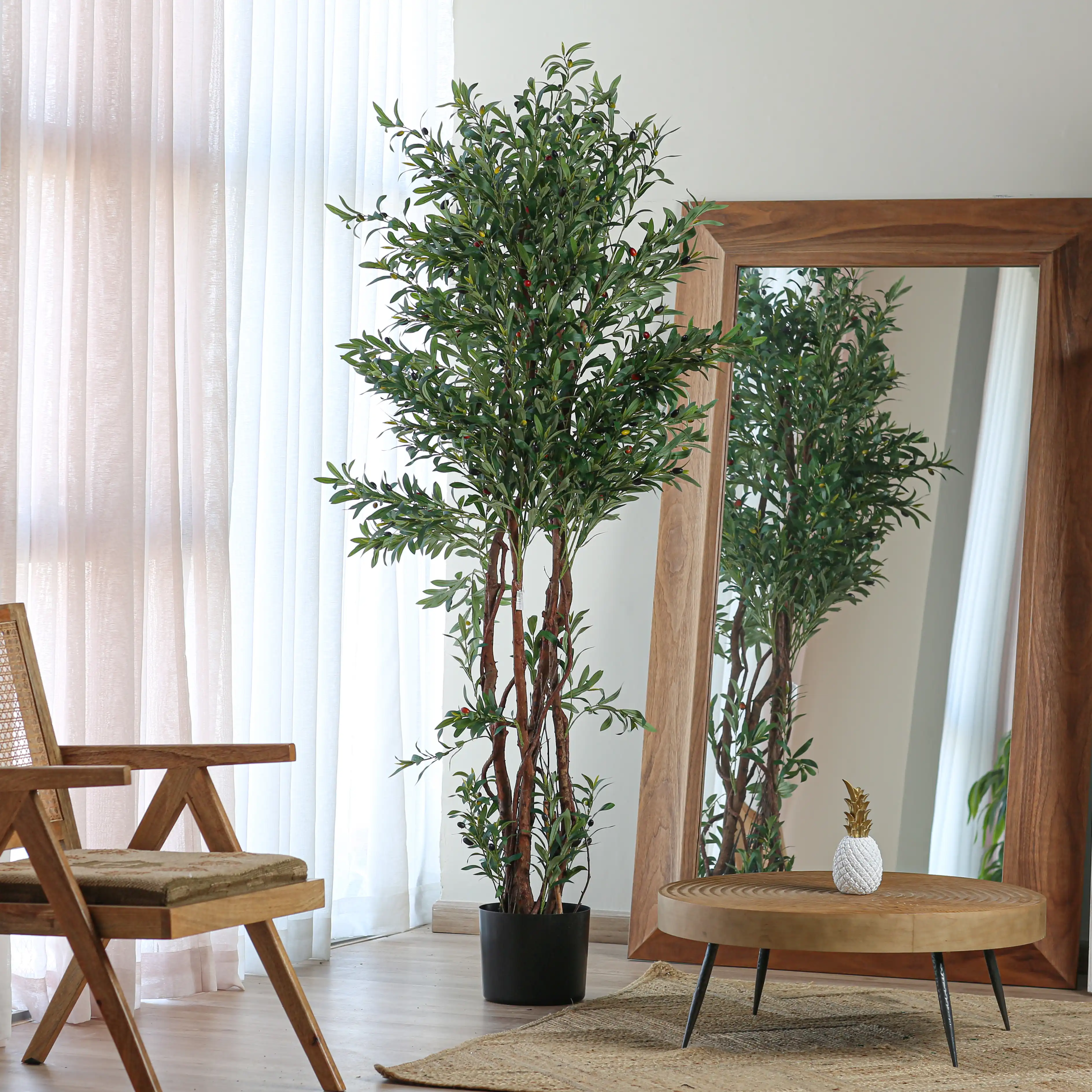  Luxury Artificial Olive Tree - 2.1m Height 