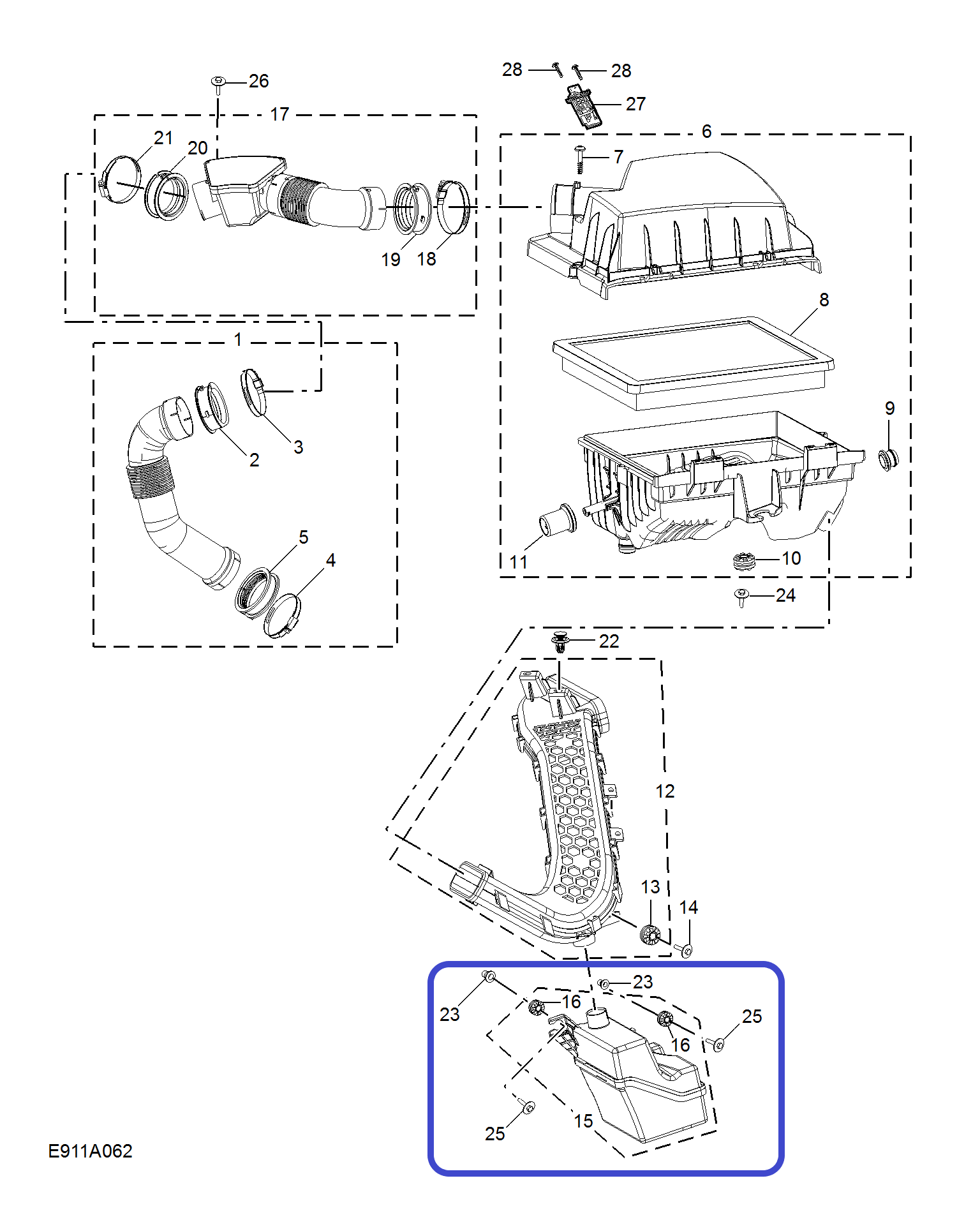  قربة هواء تحت MG-5/GT 1.5L 20/24  