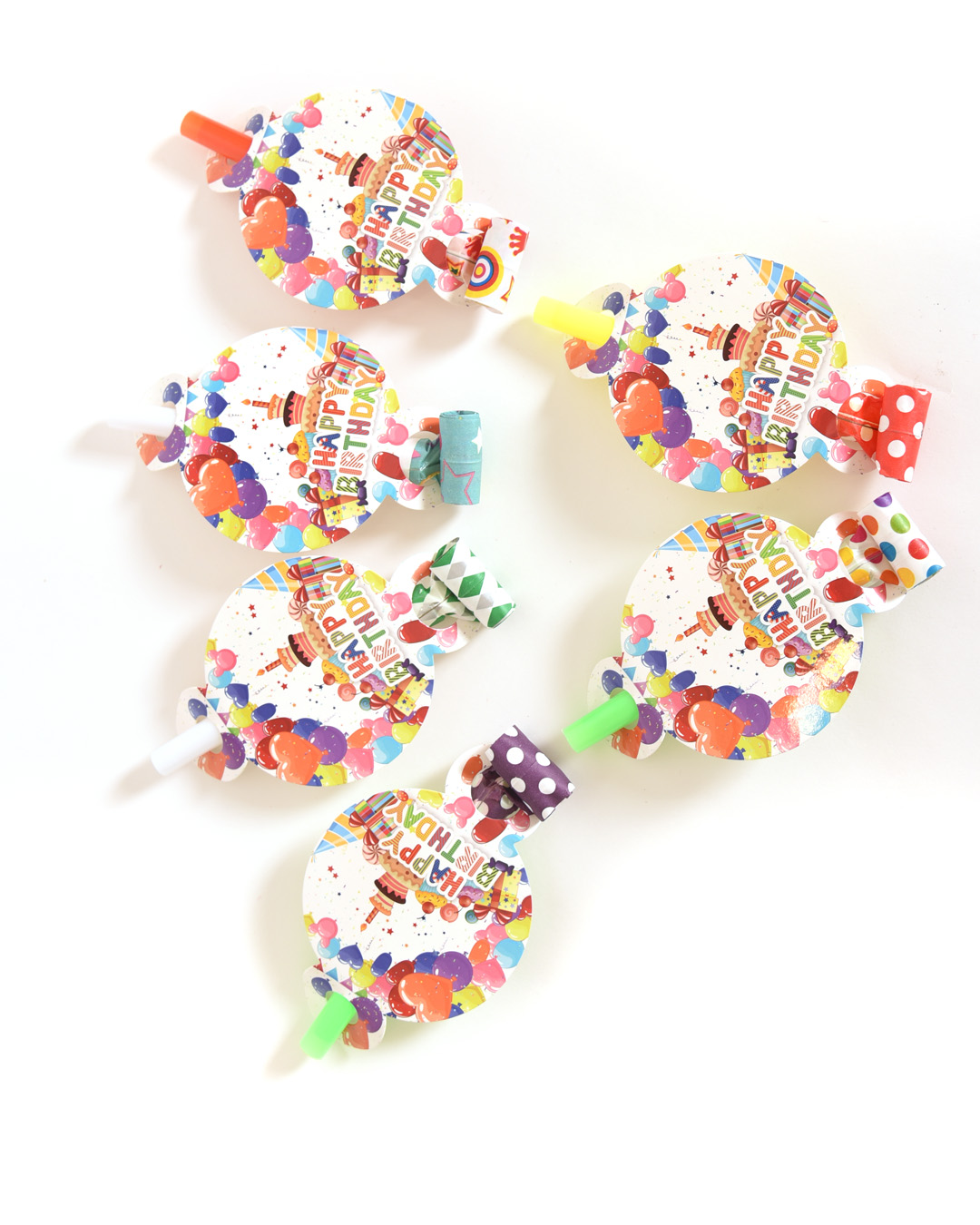 HAPPY BIRTHDAY BALLOON BLOWOUTS 6 PCS