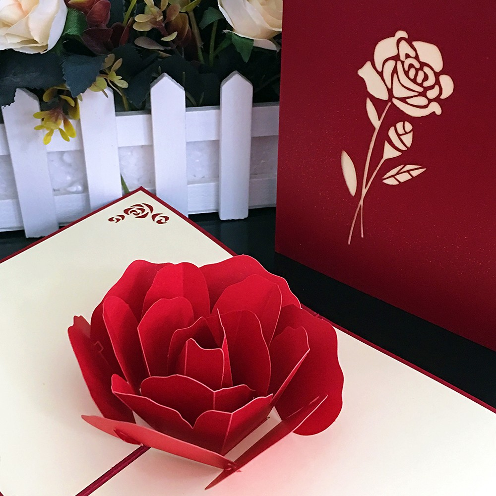 RED ROSE GREETING CARD