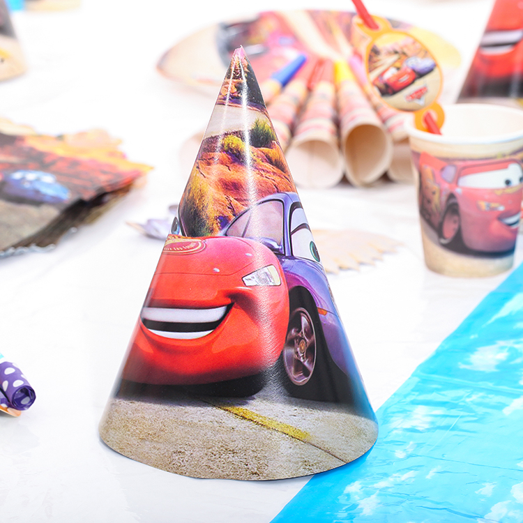 CARS PARTY HATS 6 PC