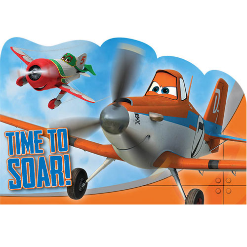 DISNEY PLANES INVITATIONS CARDS AND ENVELOPES 8 PCS