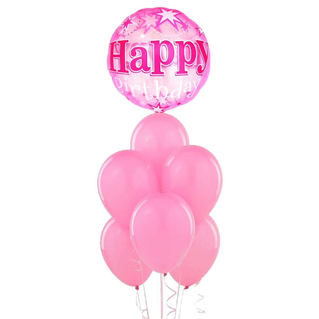 بوكيه بالونات عيد ميلاد سعيد 