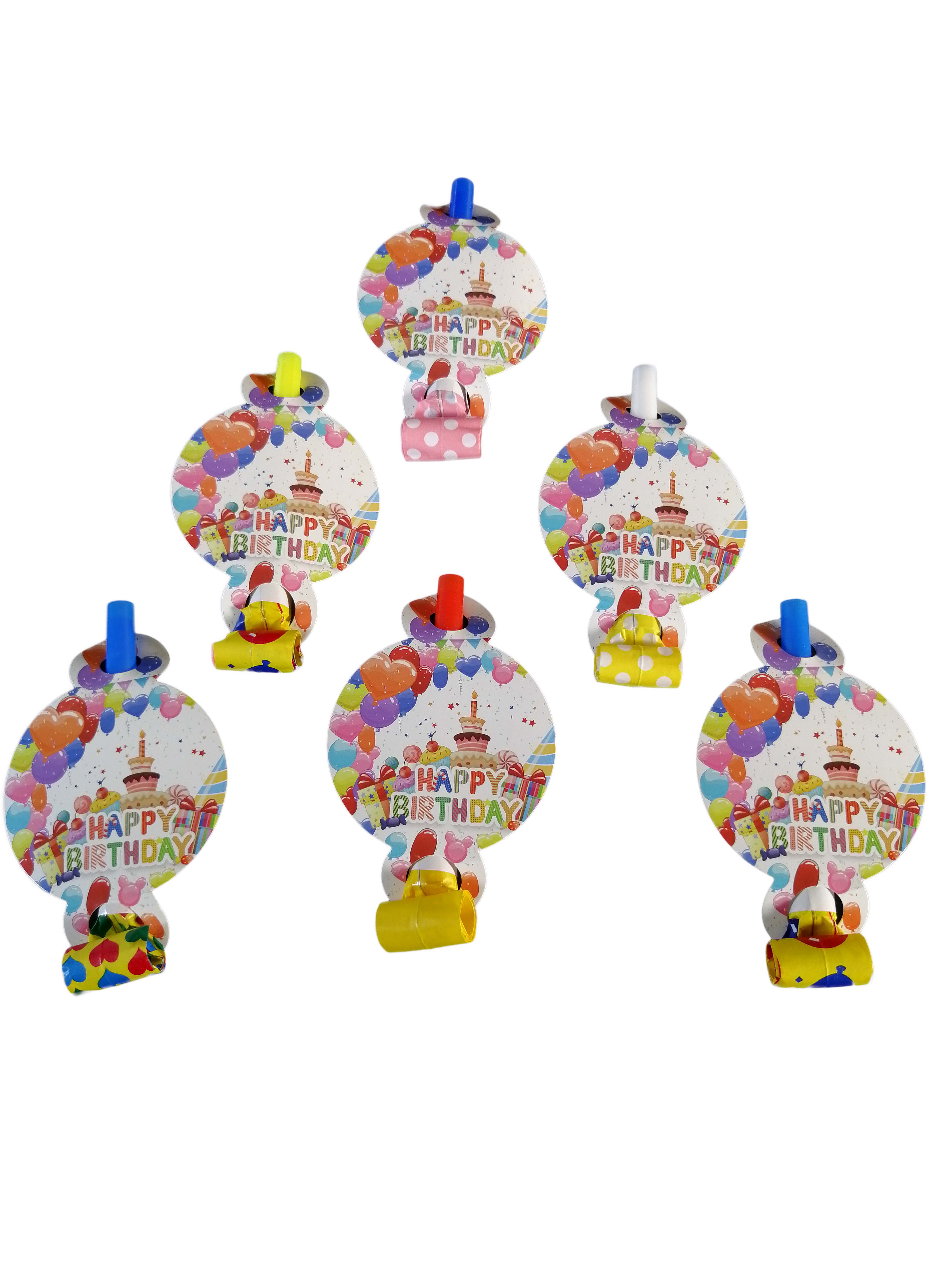 HAPPY BIRTHDAY BALLOON BLOWOUTS 6 PCS