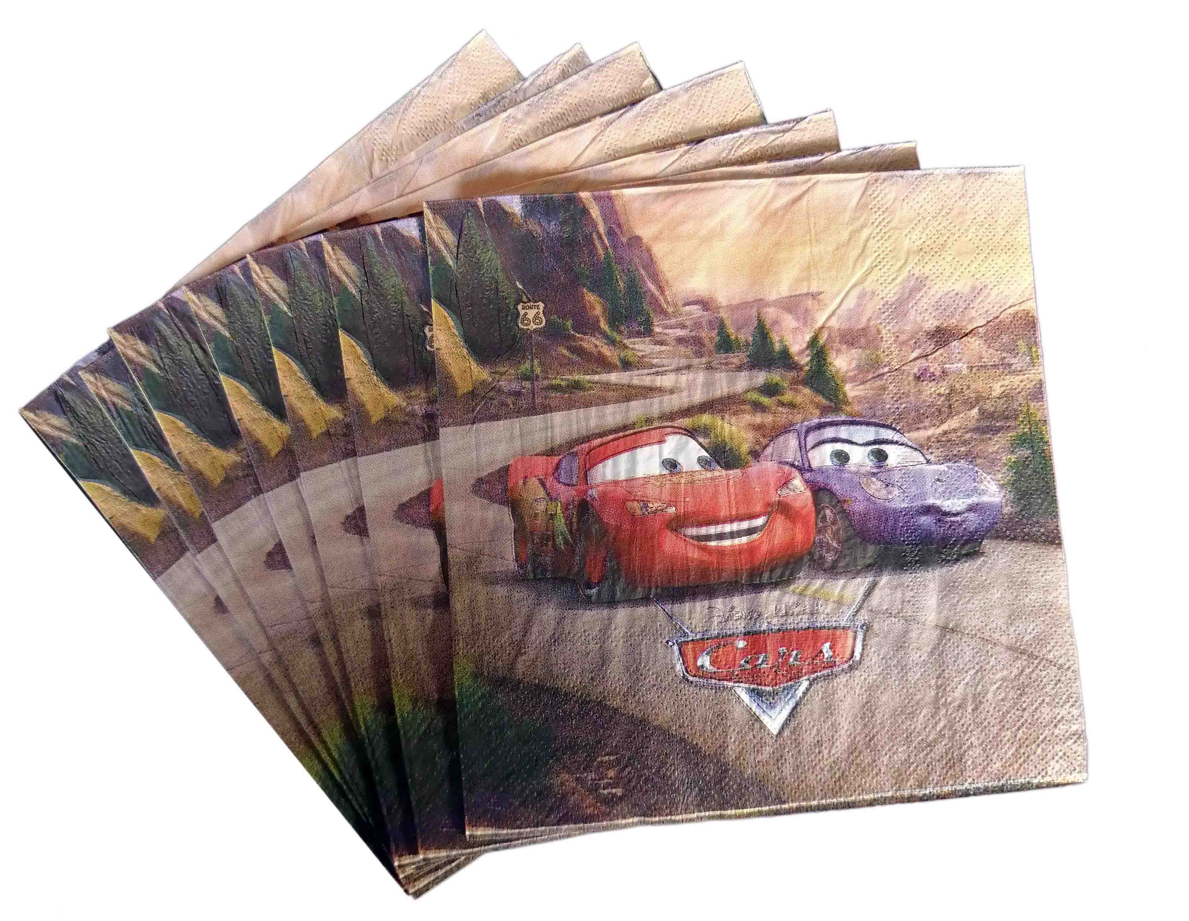 CARS NAPKINS 6  PCS