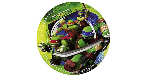 TEENAGE MUTANT NINJA TURTLES PLATES SIZE 7In 8PCS