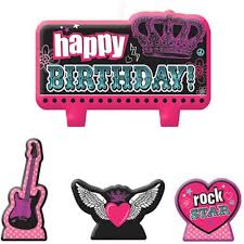Rock Star Theme Birthday Candles