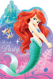 MERMAID INVITATIONS CARDS & ENVELOPES 8 PCS