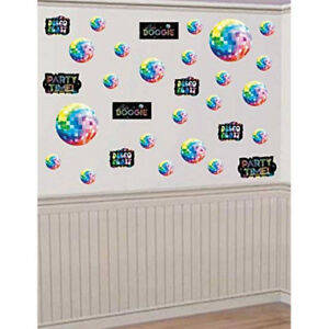 DISCO PARTY WALL DECORATION 30 PCS 
