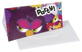 FURBY INVITATIONS CARDS & ENVELOPES 8 PCS