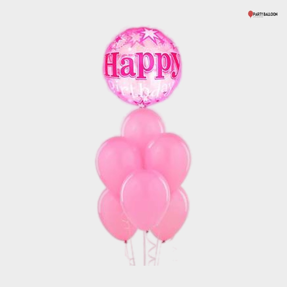 بوكيه بالونات عيد ميلاد سعيد 