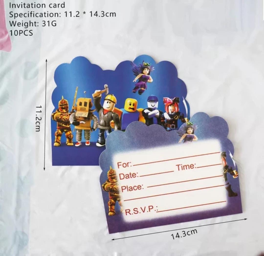 Roblox invitation cards