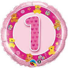 HAPPY BIRTHDAY 1 FOIL BALLOON SIZE 46 CM