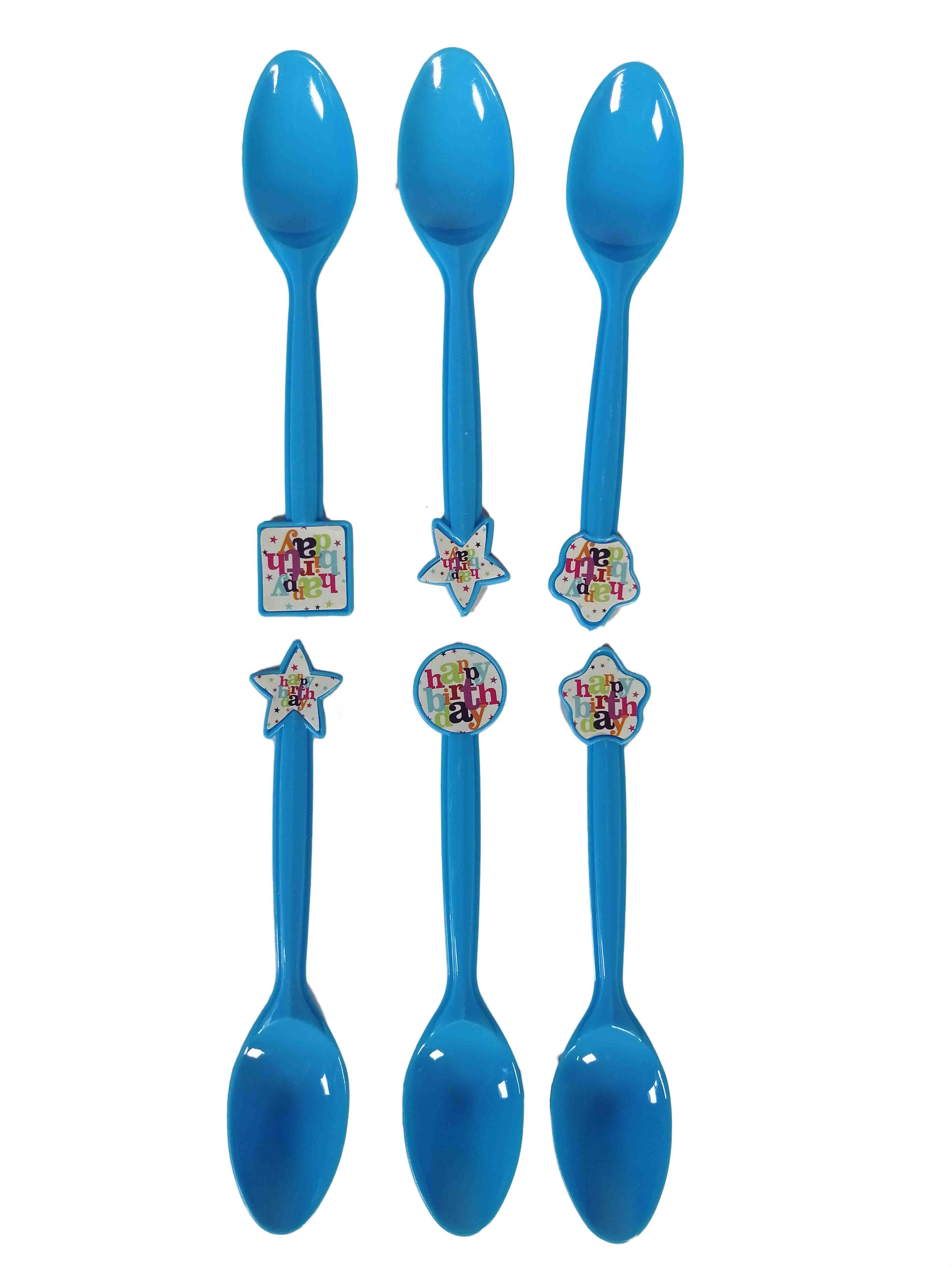 HAPPY BIRTHDAY STARS SPOON 6 PCS