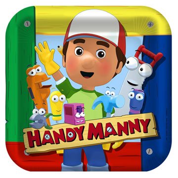 HANDY MANNY PLATES SIZE 9