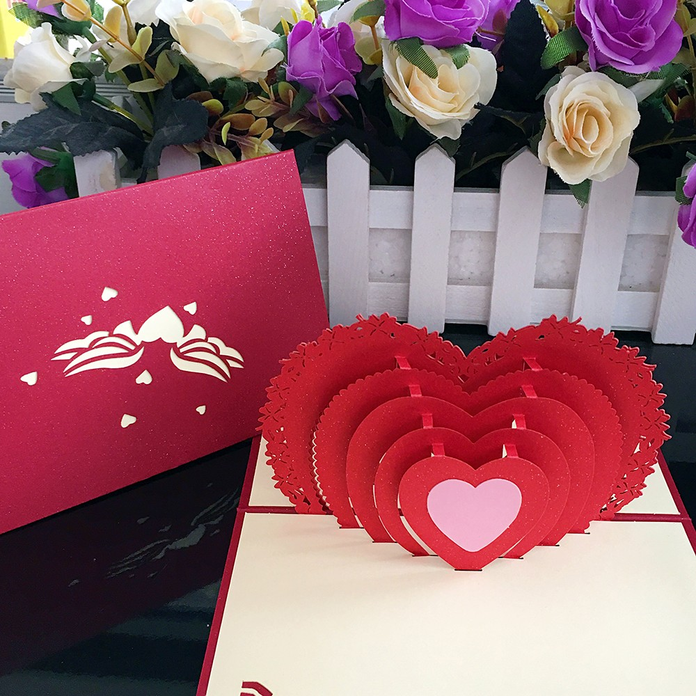 RED HEART GREETING CARD