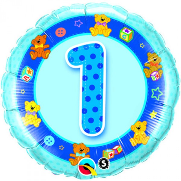 HAPPY BIRTHDAY FOIL BALLOON NO 1 SIZE 46 CM