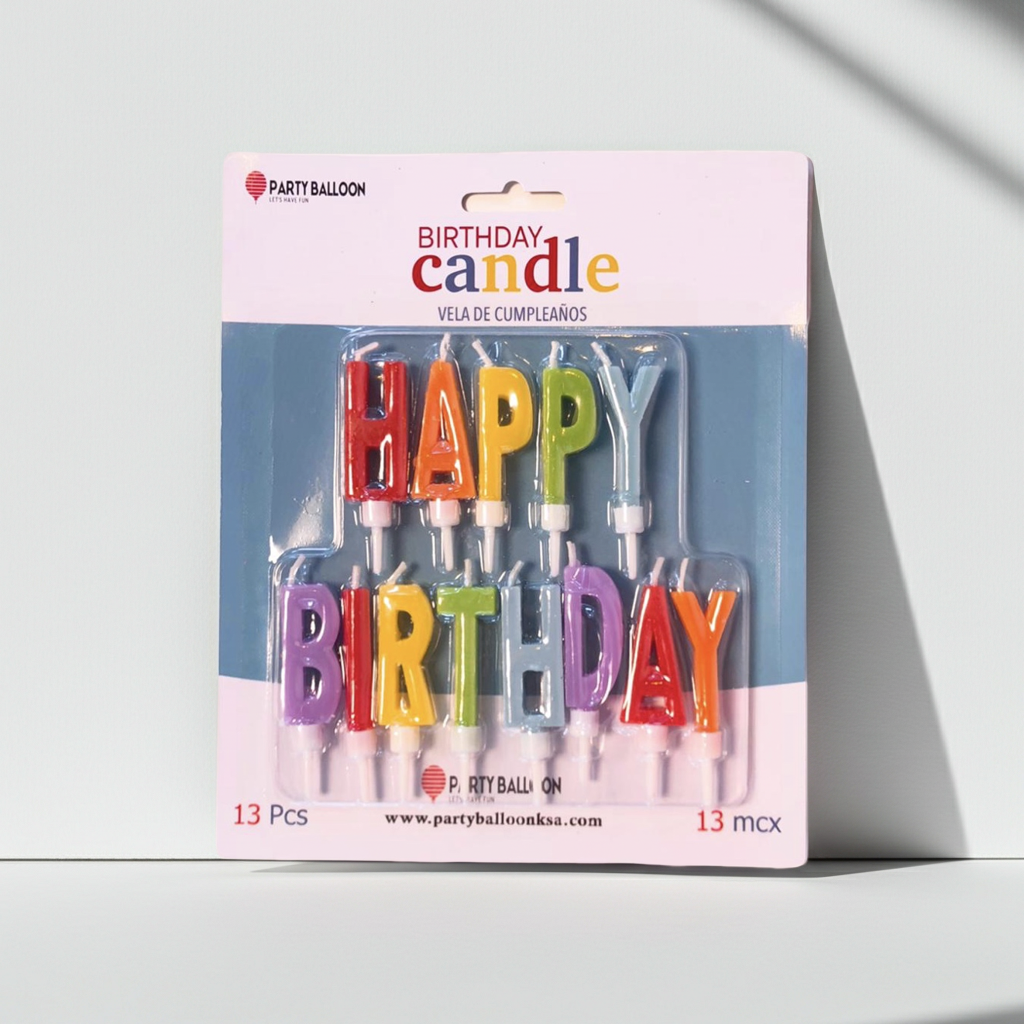 HAPPY BIRTHDAY letter candles