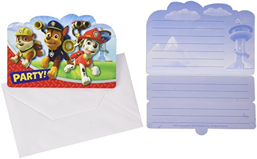 PAW PATROL INVITATIONS CARDS 8 PCS