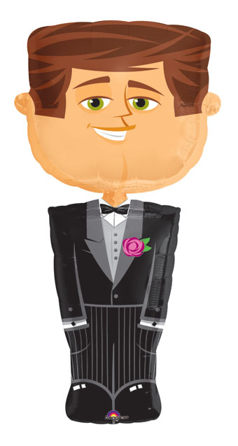 GROOM AIRWALKER BALLOON SIZE 127 X 66 Cm