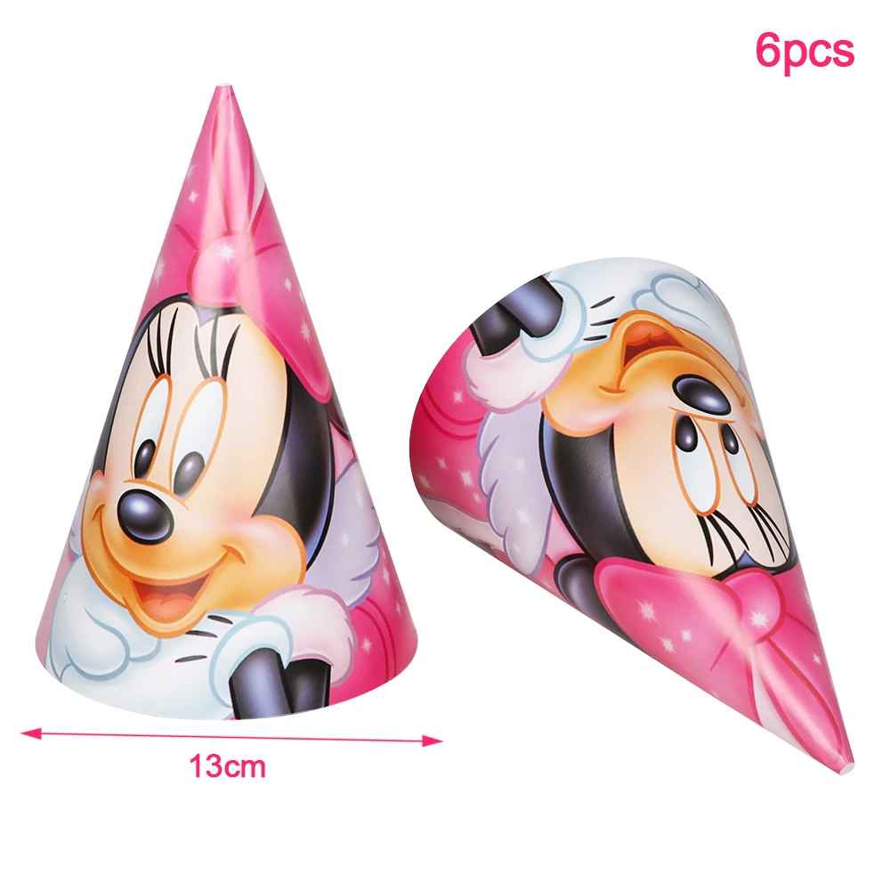 MINNIE MOUSE PARTY HATS 6 PC