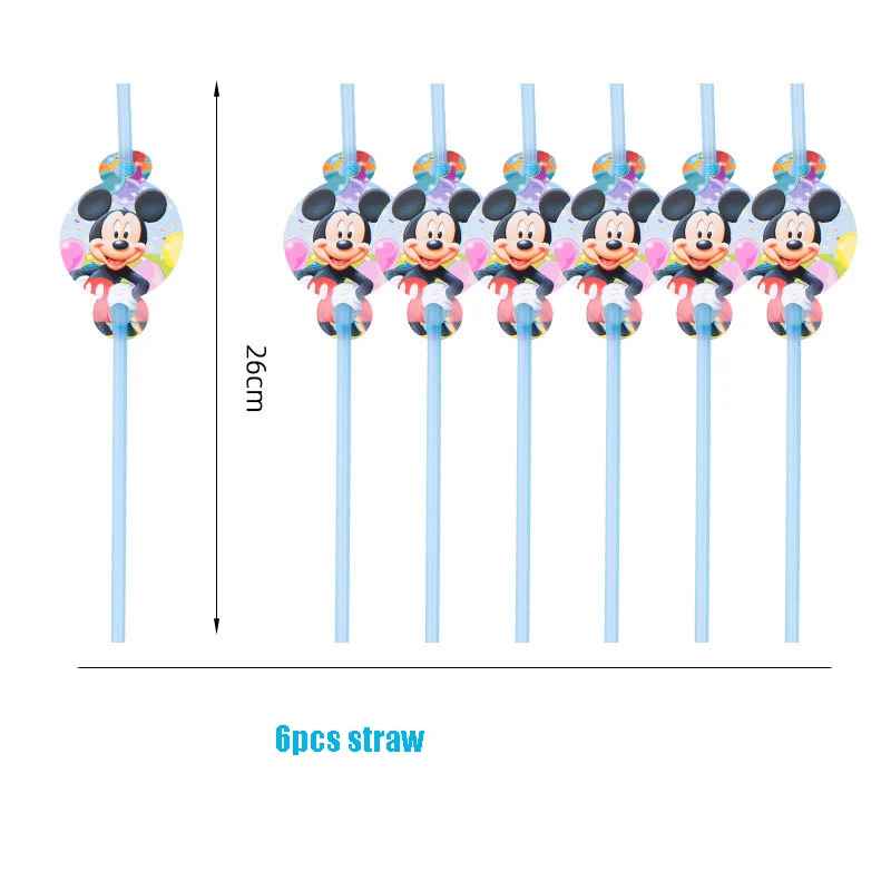 MICKEY MOUSE DRINKING STRAWS 10PCS