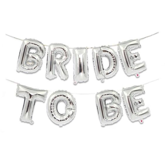  حروف صغيرة  كلمة BRIDE TO BE فضي اللون 
