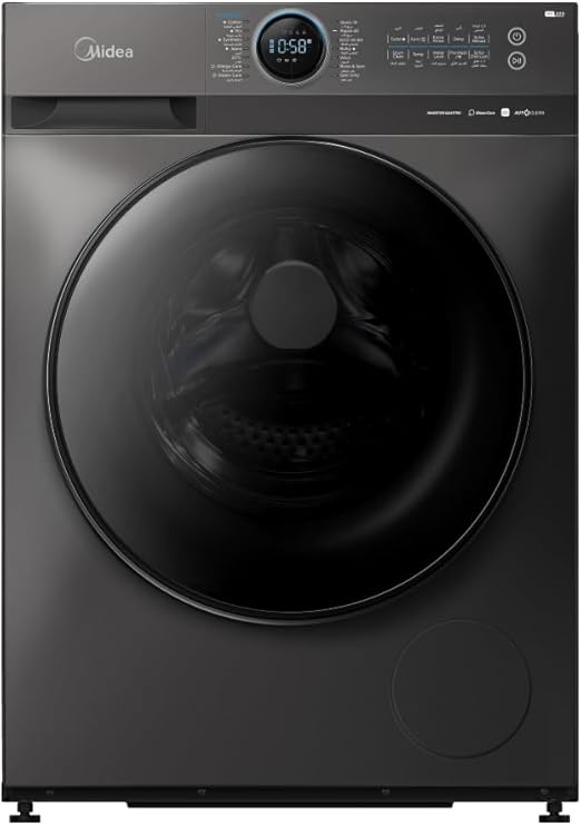  غسالة تحميل أمامي من ميديا - غسالة 12 كجم - 14 برنامج - تيتانيوم - MF200W120W1TSA 