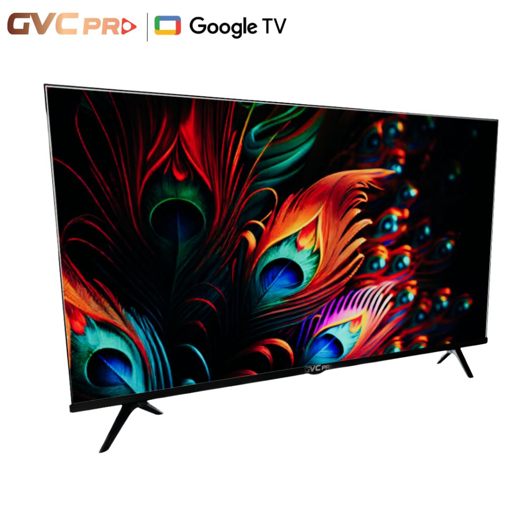  شاشة ذكية جي في سي برو 55 بوصة QLED دقة 4K حامل جداري ورسيفر داخلي نظام Google TV 