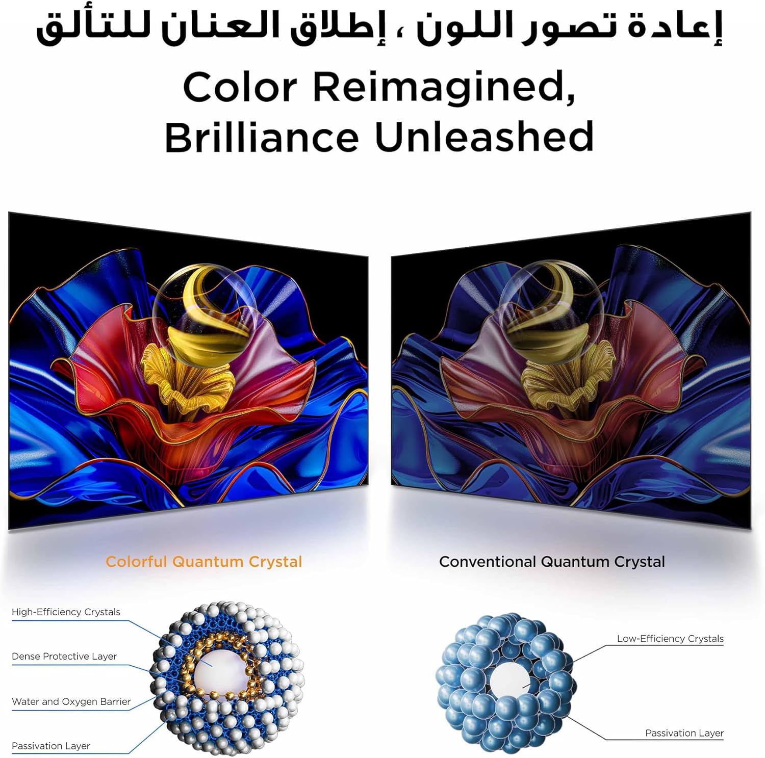  تي سي ال شاشة 85 بوصة كيوليد (4k-UHD)، سمارت جوجل تي في، 120 هرتز(DLG) 
