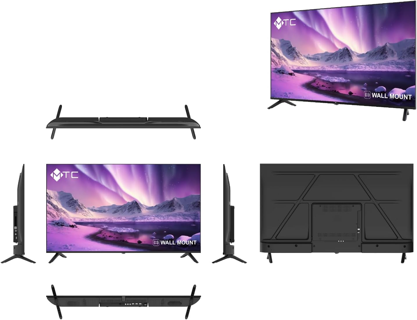  ام تي سي تلفزيون LED HD مقاس 32 بوصة، موديل MTCHD32NK24 – HDMI، USB، تصميم نحيف 